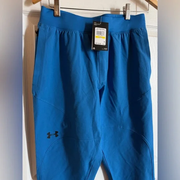 NWT Under Armour Men’s Unstoppable Joggers - Medium - Blue - Picture 2 of 7